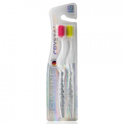 Набор зубных щеток Revyline SM6500 Duo Crystal, Light green & Pink