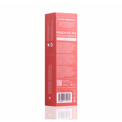 Зубная паста Revyline & Доктор Слон Peach Ice Tea, 100 г