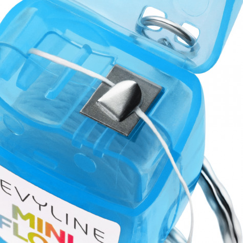 Зубная нить вощеная Revyline floss mini, полиэстер с бамбуковым углем, 15 м, синяя