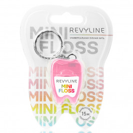 Зубная нить вощеная Revyline floss mini, полиэстер с бамбуковым углем, 15 м, розовая
